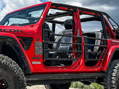 Barricade Tubular Adventure Doors; Front (18-25 Jeep Wrangler JL)