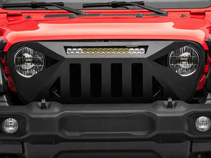 Barricade Dark Star Aluminum Grille with 20-Inch LED Light Bar (18-25 Jeep Wrangler JL)