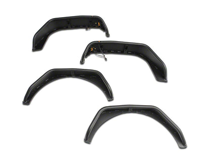 Barricade Tubular Fender Flares with LED DRL and Marker Lights (18-25 Jeep Wrangler JL)