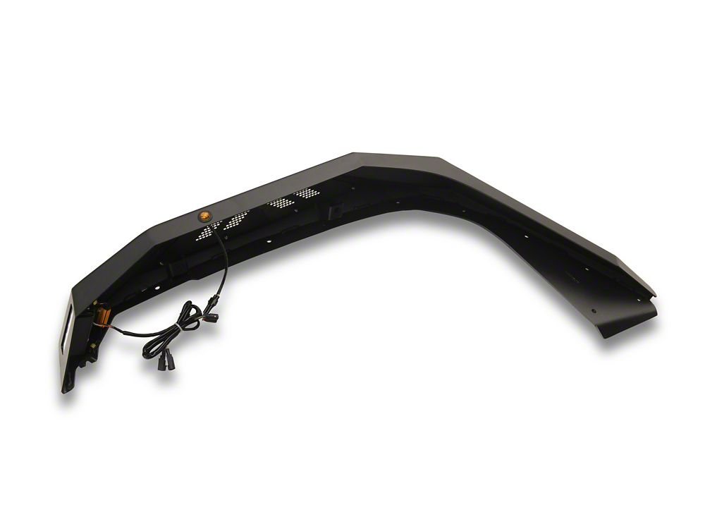 Barricade X-Series Fender Flares with LED DRL and Marker Lights; Black Inserts (18-25 Jeep Wrangler JL)