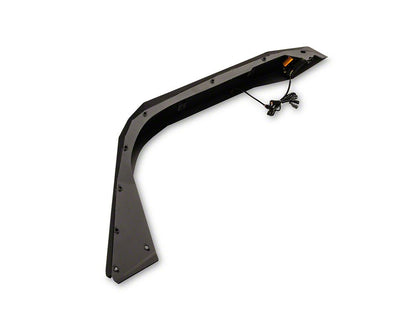Barricade X-Series Fender Flares with LED DRL and Marker Lights; Black Inserts (18-25 Jeep Wrangler JL)