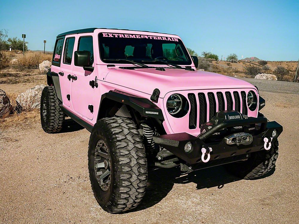 Barricade X-Series Fender Flares with LED DRL and Marker Lights; Black Inserts (18-25 Jeep Wrangler JL)