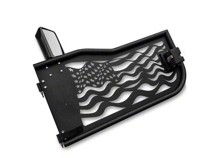 Barricade US Flag Tubular Doors With Mirrors (18-25 Jeep Wrangler JL 4-Door)