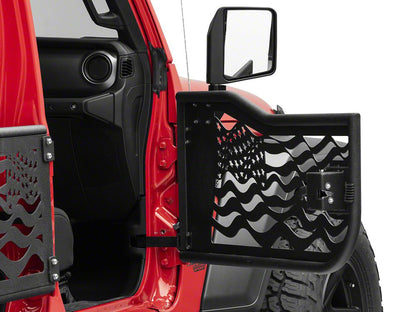 Barricade US Flag Tubular Doors With Mirrors (18-25 Jeep Wrangler JL 4-Door)