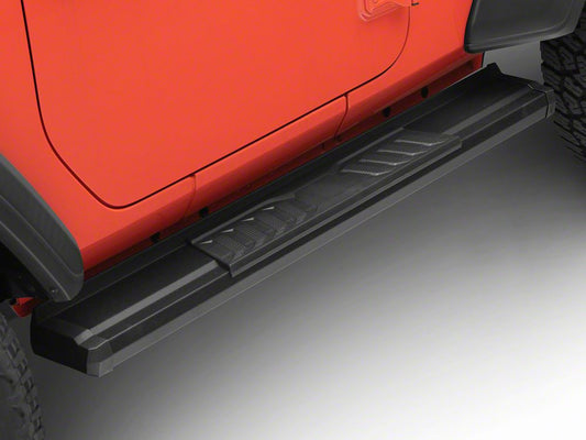 Barricade S6 Running Boards; Textured Black (18-25 Jeep Wrangler JL 2-Door)