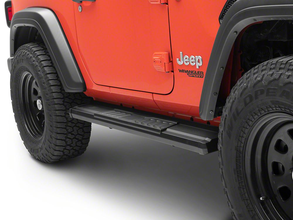 Barricade S6 Running Boards; Textured Black (18-25 Jeep Wrangler JL 2-Door)