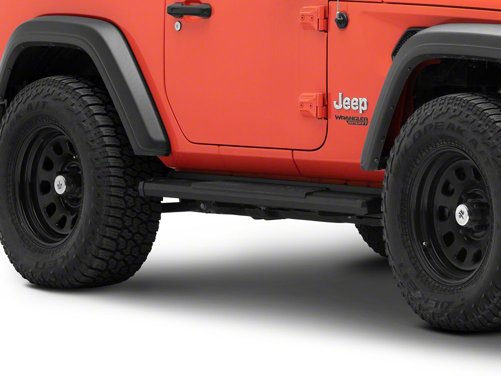 Barricade S6 Running Boards; Textured Black (18-25 Jeep Wrangler JL 2-Door)