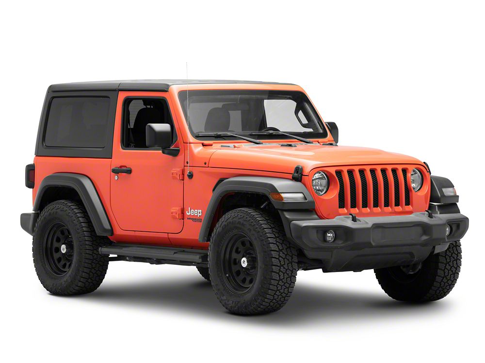 Barricade S6 Running Boards; Textured Black (18-25 Jeep Wrangler JL 2-Door)