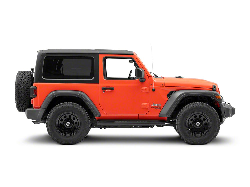 Barricade S6 Running Boards; Textured Black (18-25 Jeep Wrangler JL 2-Door)