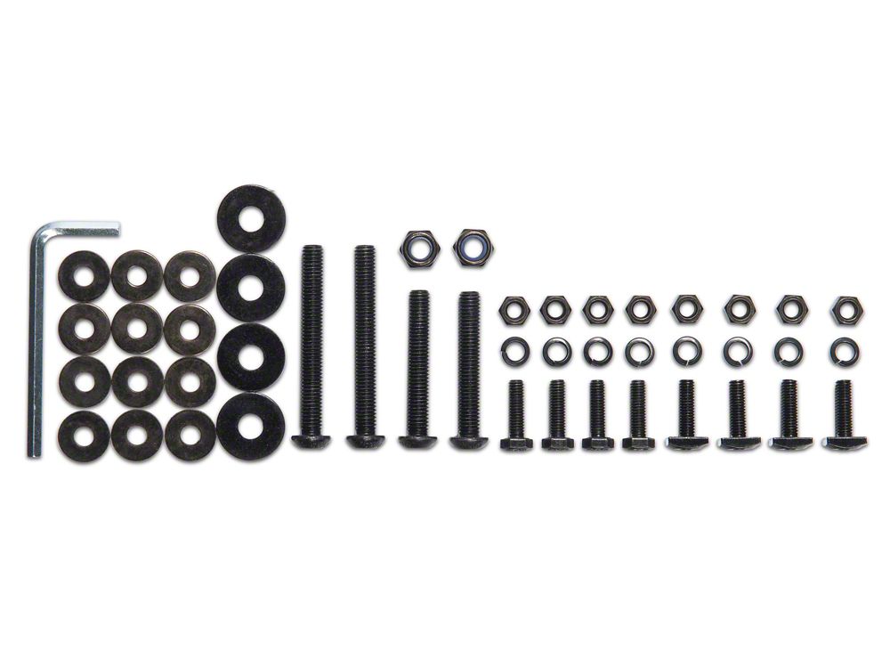 Barricade Replacement Roof Rack Traction Board Mount Hardware Kit for J163318 Only (18-25 Jeep Wrangler JL)