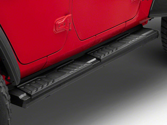 Barricade S6 Running Boards; Fine Textured Black (18-25 Jeep Wrangler JL 4-Door)
