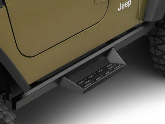Barricade Canyon Drop Steps; Textured Black (87-06 Jeep Wrangler YJ & TJ, Excluding Unlimited)