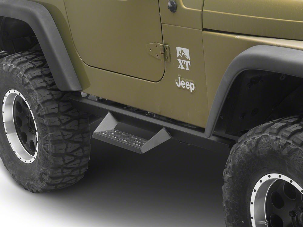 Barricade Canyon Drop Steps; Textured Black (87-06 Jeep Wrangler YJ & TJ, Excluding Unlimited)