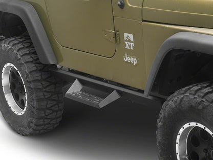 Barricade Canyon Drop Steps; Textured Black (87-06 Jeep Wrangler YJ & TJ, Excluding Unlimited)