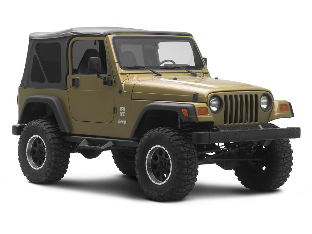 Barricade Canyon Drop Steps; Textured Black (87-06 Jeep Wrangler YJ & TJ, Excluding Unlimited)