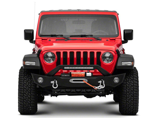 Barricade HD Front Bumper with 20-Inch Light Bar and Skid Plate (18-26 Jeep Wrangler JL)