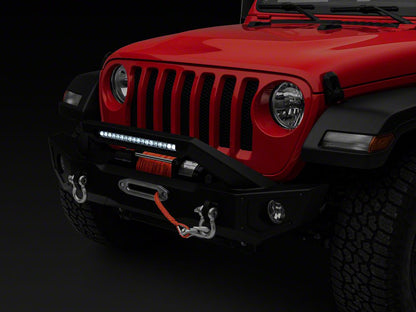 Barricade HD Front Bumper with 20-Inch Light Bar and Skid Plate (18-26 Jeep Wrangler JL)