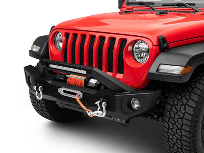 Barricade HD Front Bumper with 20-Inch Light Bar and Skid Plate (18-26 Jeep Wrangler JL)