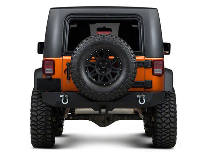 Barricade Trail Force HD Rear Bumper with 18-Inch Fog Light Extension Harness (07-18 Jeep Wrangler JK)