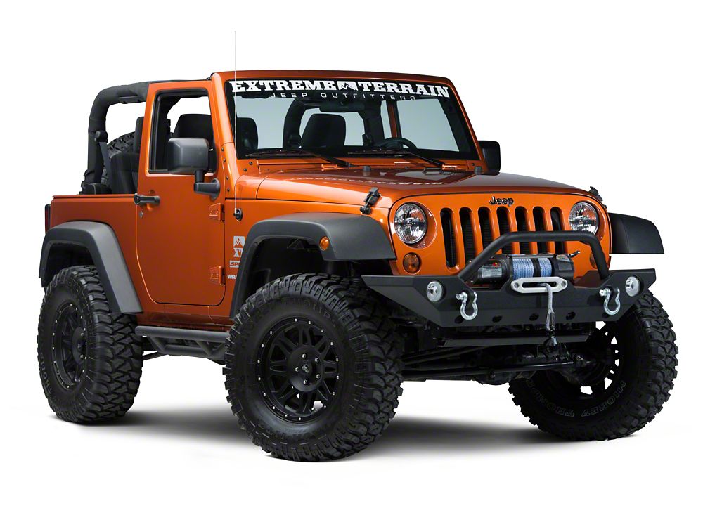 Barricade Trail Force HD Front and Rear Bumpers with 18-Inch Fog Light Extension Harness (11-18 Jeep Wrangler JK)