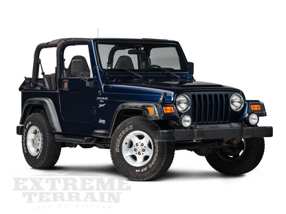 Barricade Replacement Soft Top with Tinted Windows for Half Doors w/ Door Skins; Black Diamond (97-06 Jeep Wrangler TJ)