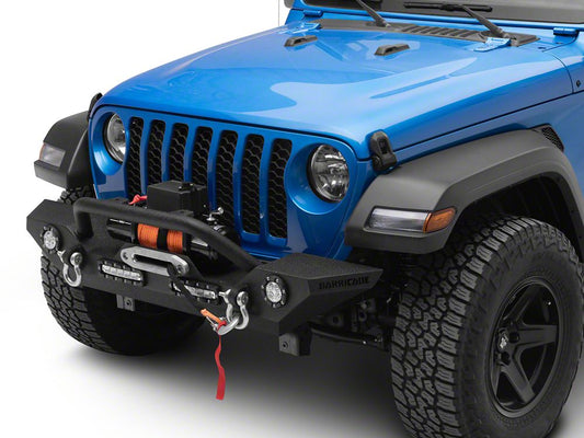 Barricade Trail Force HD Front Bumper with LED Lights and 9,500 lb. Winch (20-25 Jeep Gladiator JT)