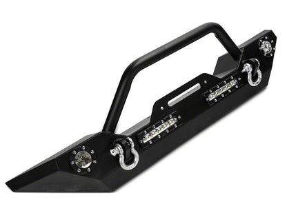 Barricade Trail Force HD Front Bumper with LED Lights and 9,500 lb. Winch (20-25 Jeep Gladiator JT)