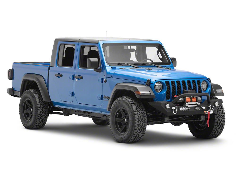 Barricade Trail Force HD Front Bumper with LED Lights and 9,500 lb. Winch (20-25 Jeep Gladiator JT)