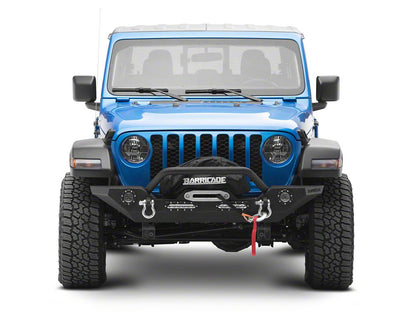 Barricade Trail Force HD Front Bumper with LED Lights and 9,500 lb. Winch (20-25 Jeep Gladiator JT)