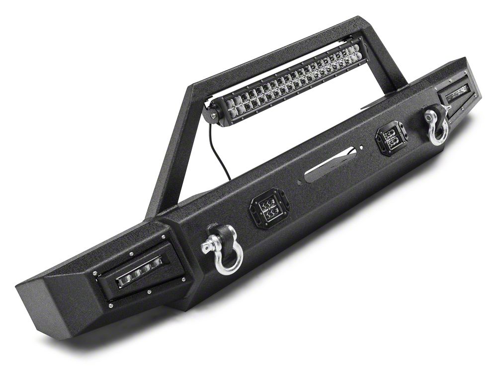 Barricade Vision Series Front Bumper with LED Fog Lights, Work Lights and 20-Inch LED Light Bar (20-25 Jeep Gladiator JT)
