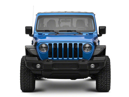 Barricade Tubular Fender Flares with LED DRL and Marker Lights; Front (20-25 Jeep Gladiator JT)