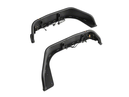 Barricade Tubular Fender Flares with LED DRL and Marker Lights; Front (20-25 Jeep Gladiator JT)