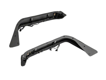 Barricade Tubular Fender Flares with LED DRL and Marker Lights; Front (20-25 Jeep Gladiator JT)