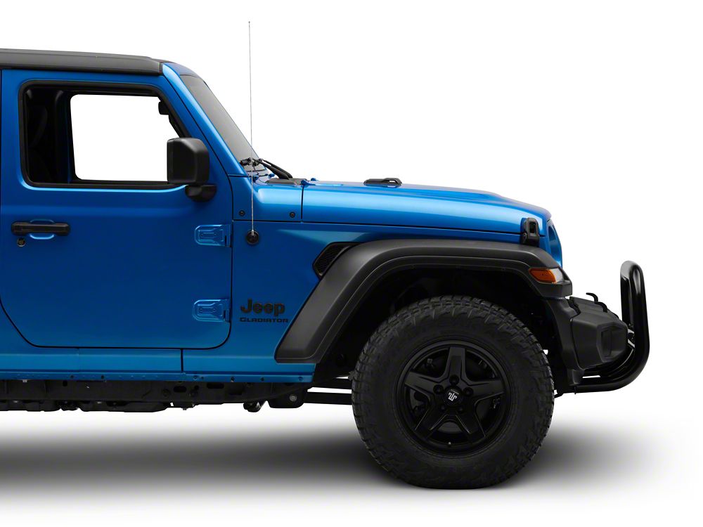 Barricade 3.50-Inch Oval Bull Bar with Skid Plate; Black (20-25 Jeep Gladiator JT)