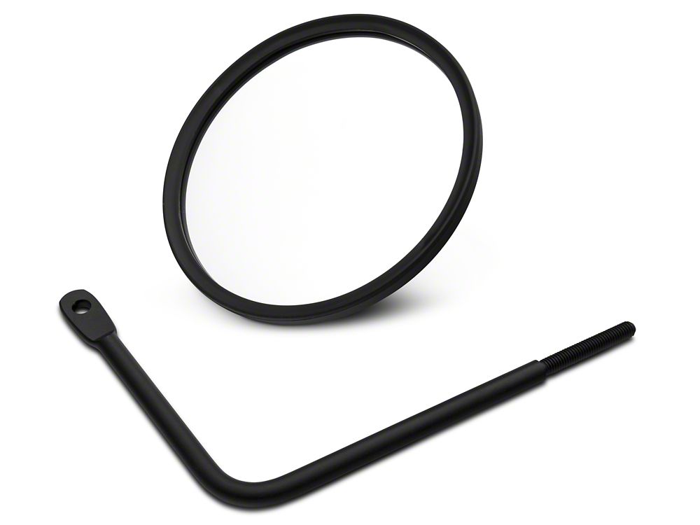 Barricade Round Adventure Mirrors; Textured Black (20-25 Jeep Gladiator JT)