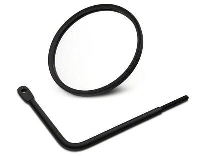 Barricade Round Adventure Mirrors; Textured Black (20-25 Jeep Gladiator JT)