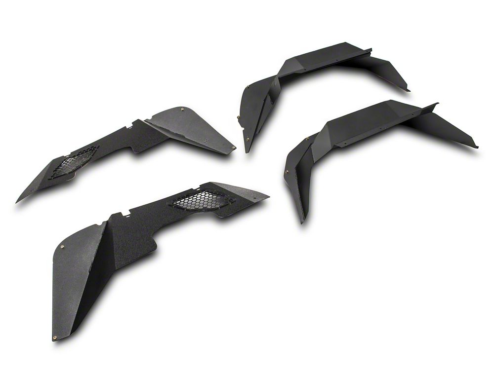 Barricade Aluminum Inner Fender Liners; Front and Rear (20-25 Jeep Gladiator JT)