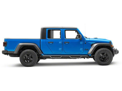 Barricade Tubular Drop Steps; Fine Textured Black (20-25 Jeep Gladiator JT)