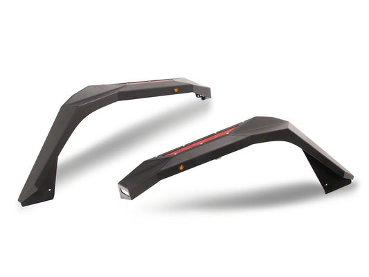 Barricade X-Series Front Fender Flares; Red Mesh (20-25 Jeep Gladiator JT)