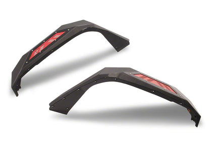 Barricade X-Series Front Fender Flares; Red Mesh (20-25 Jeep Gladiator JT)