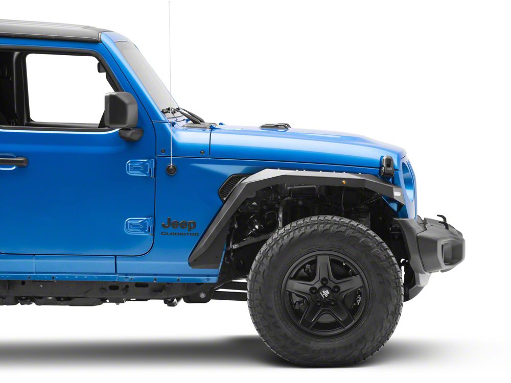 Barricade X-Series Front Fender Flares; Red Mesh (20-25 Jeep Gladiator JT)