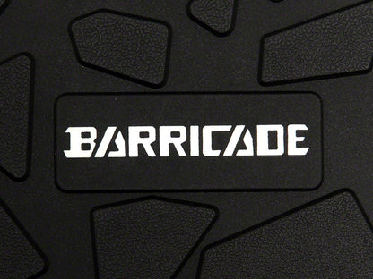 Barricade Custom Fit All-Weather Front and Rear Floor Liners; Black (20-25 Jeep Gladiator JT w/o Rear Underseat Storage)