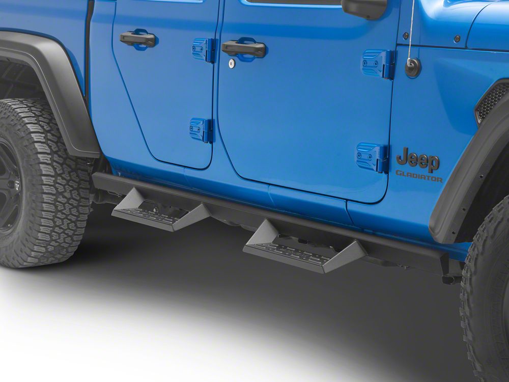 Barricade Canyon Drop Steps; Textured Black (20-25 Jeep Gladiator JT)
