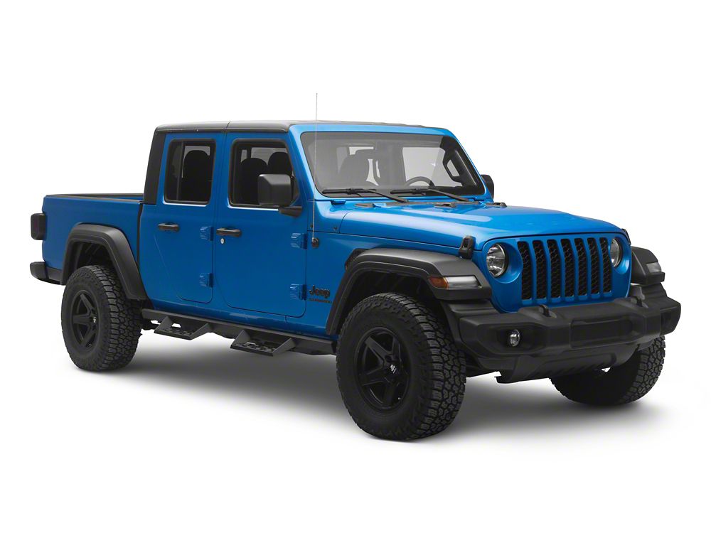 Barricade Canyon Drop Steps; Textured Black (20-25 Jeep Gladiator JT)