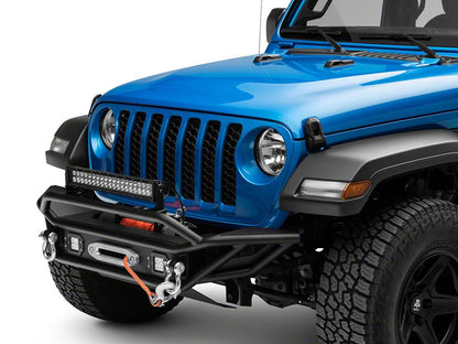 Barricade Trail Runner Front Bumper with LED Fog Lights and 20-Inch Dual Row LED Light Bar (20-25 Jeep Gladiator JT)