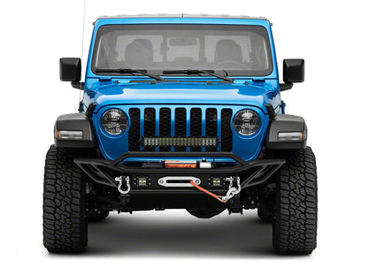 Barricade Trail Runner Front Bumper with LED Fog Lights and 20-Inch Dual Row LED Light Bar (20-25 Jeep Gladiator JT)