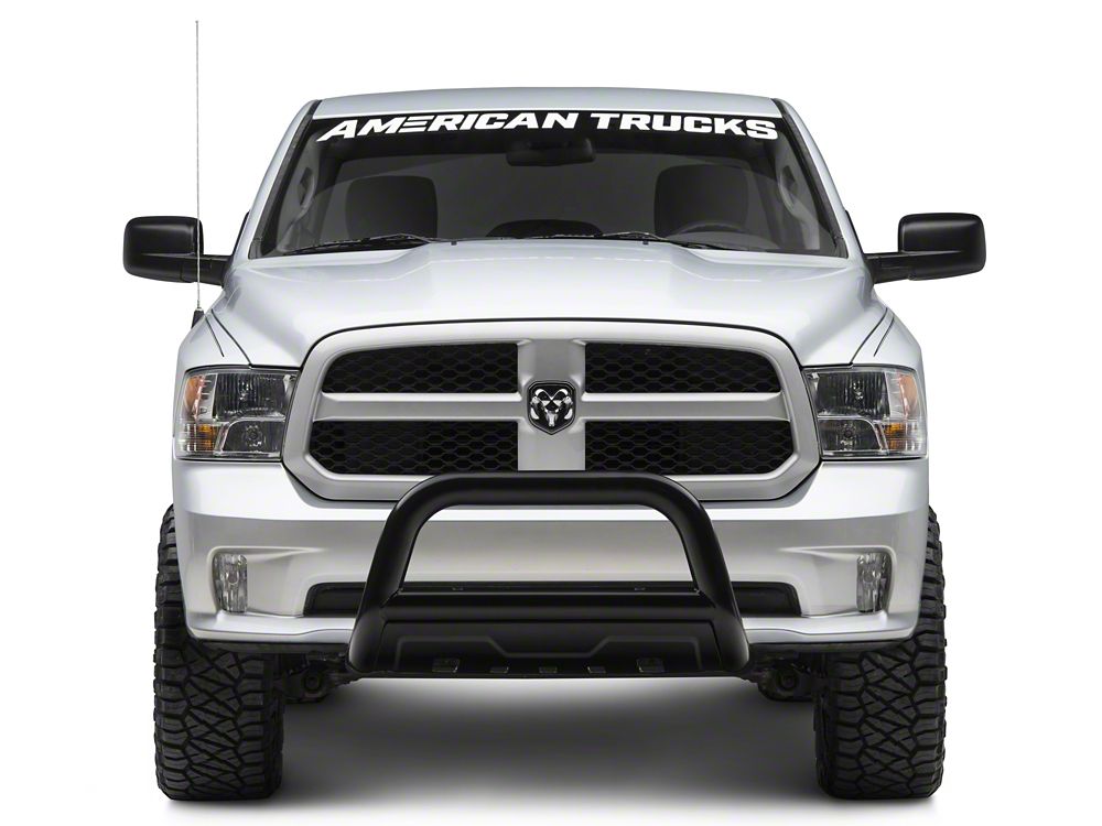 Barricade 3.50-Inch Oval Bull Bar with Skid Plate; Black (09-18 RAM 1500, Excluding Rebel)