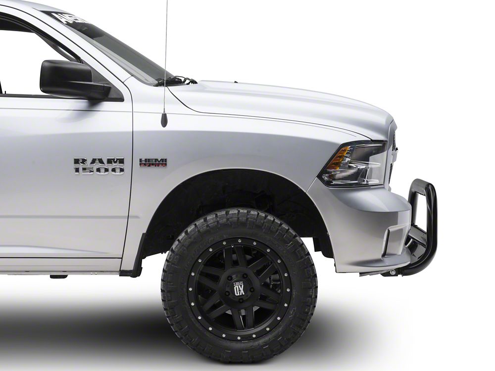 Barricade 3.50-Inch Oval Bull Bar with Skid Plate; Black (09-18 RAM 1500, Excluding Rebel)