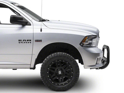 Barricade 3.50-Inch Oval Bull Bar with Skid Plate; Black (09-18 RAM 1500, Excluding Rebel)