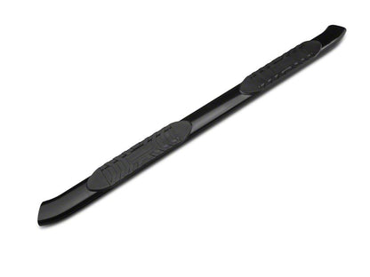 Barricade 5-Inch Oval Bent End Side Step Bars; Black (02-08 RAM 1500 Quad Cab)